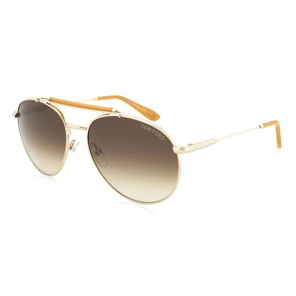 NEW TOM FORD FT0338/S 28F SUNGLASSES TF338 28F GOLD MEN AVIATOR EYEWEAR - Picture 1 of 3